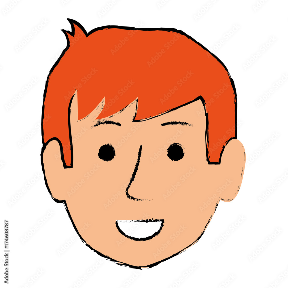young man head avatar character young man head avatar character
