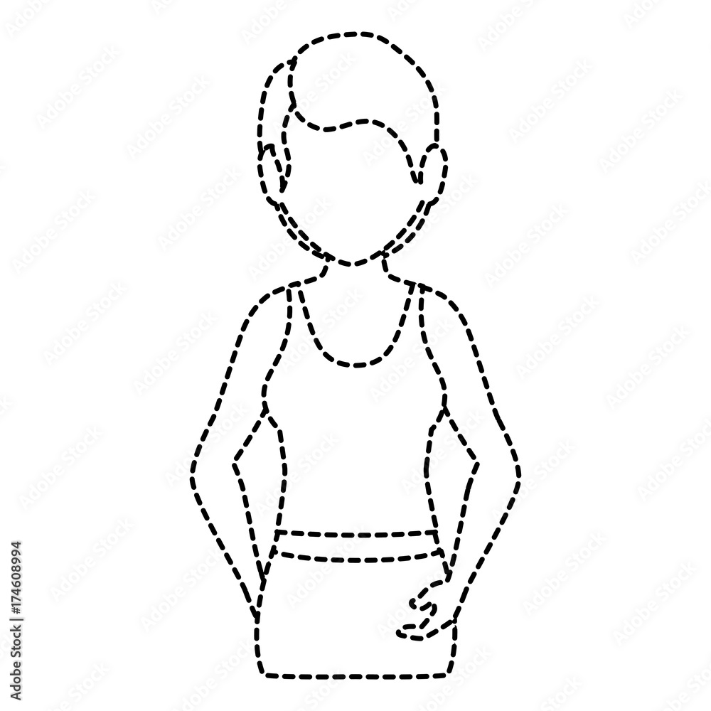 slim woman in a sports suit slim woman in a sports suit