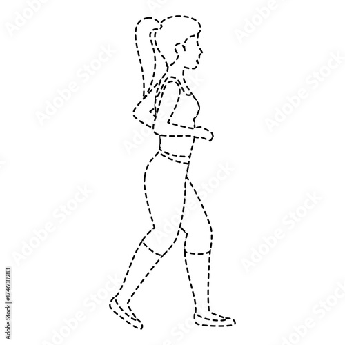Fototapeta Naklejka Na Ścianę i Meble -  Athlete woman doing exercise