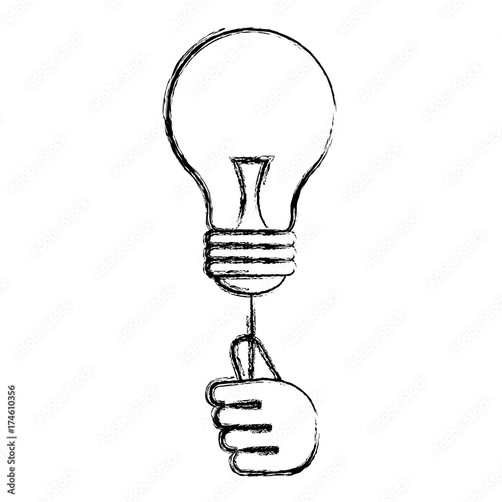 bulb light with hand on bulb light with hand on