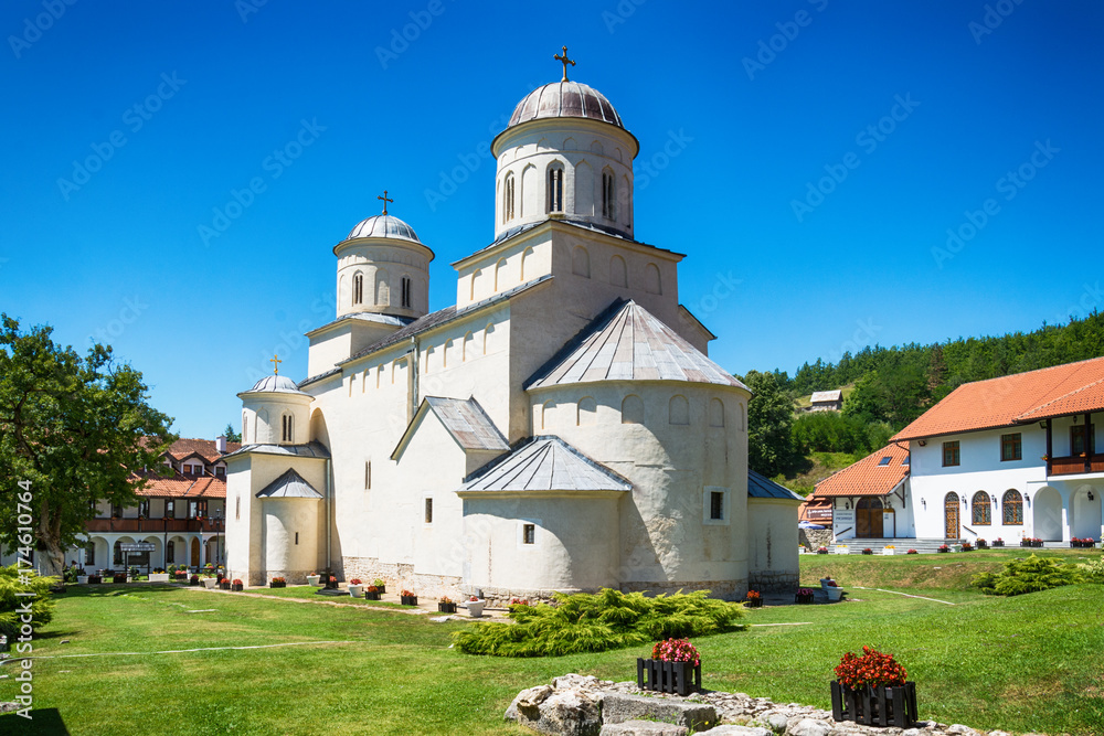 Fototapeta premium Prijepolje, Serbia August 02, 2017: The Mileseva Monastery