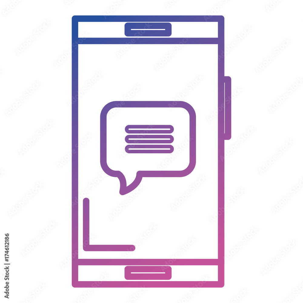 smartphone device with speech bubble