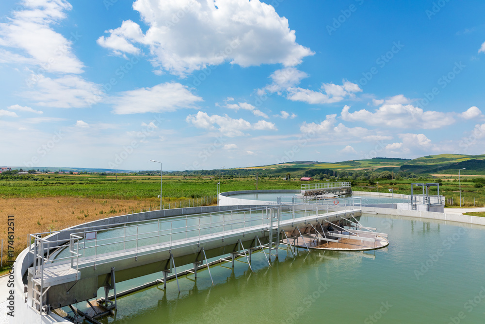 Organic waste water treatment purification plant