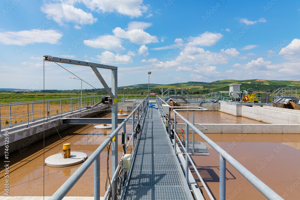 Organic waste water treatment purification plant