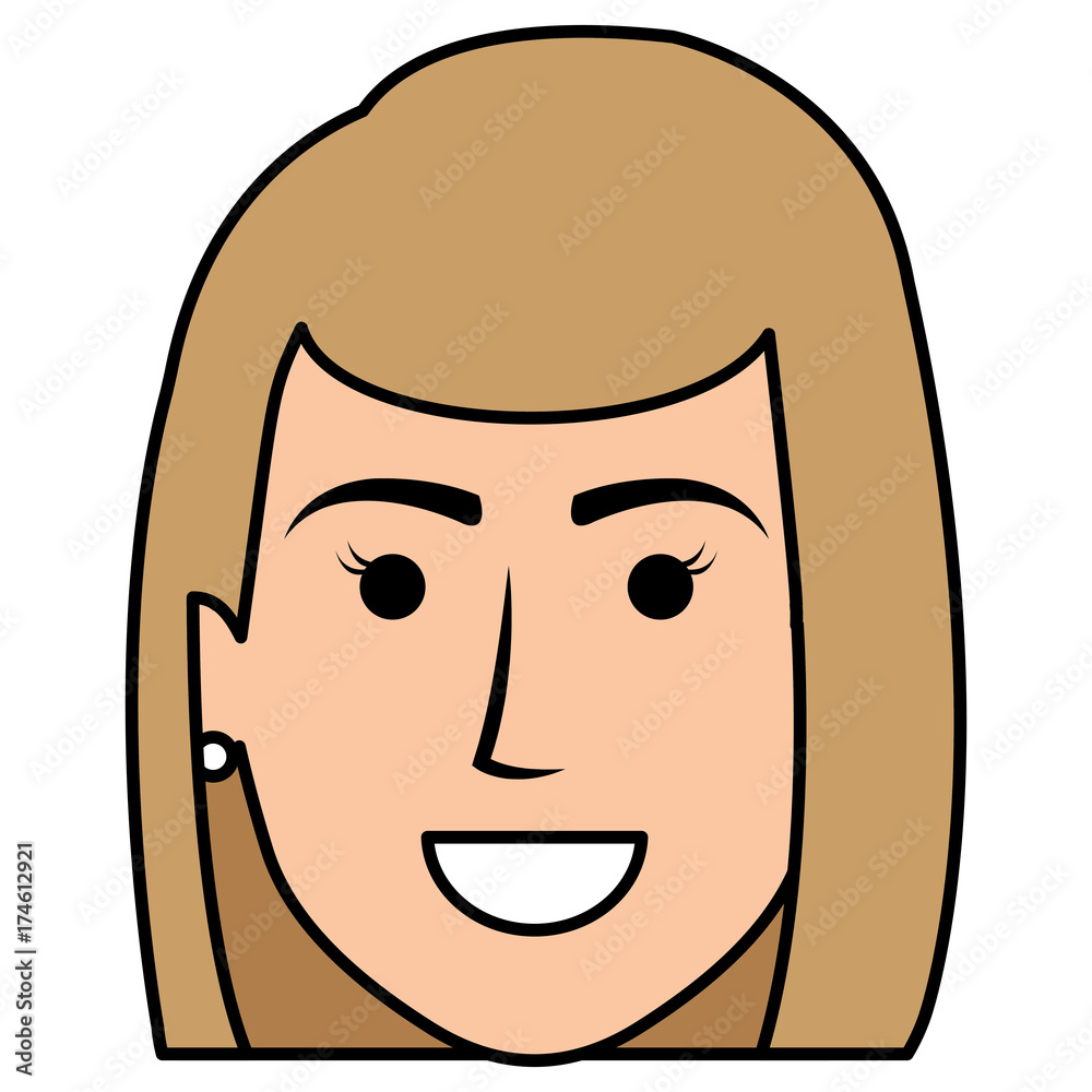 beautiful woman head avatar character