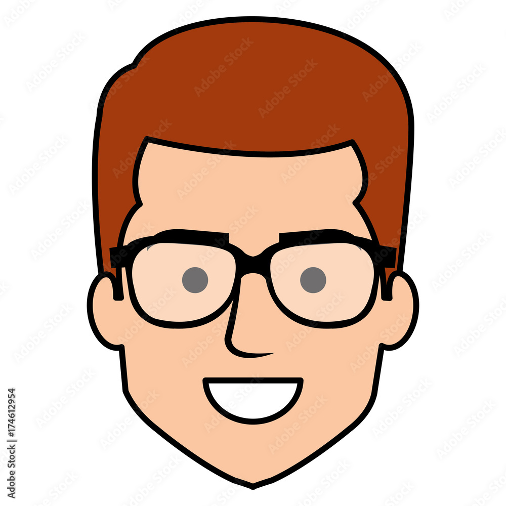 young man head avatar character young man head avatar character