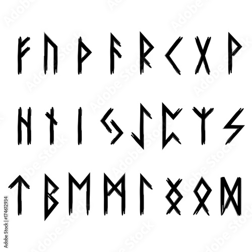 Futhark Rune Black