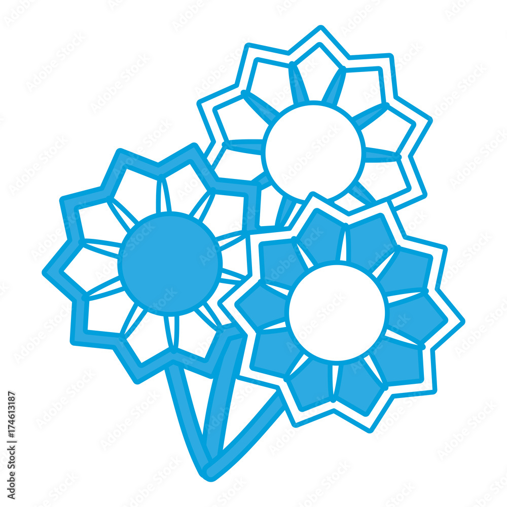 beautiful flowers icon over white background vector illustration beautiful flowers icon over white background vector illustration