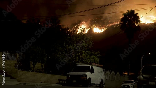 Neighborhood During Wildfire photo