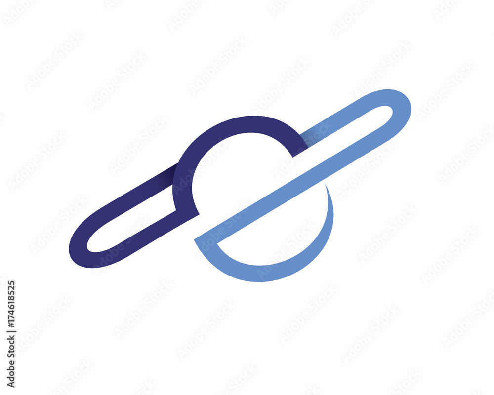 Planet, Saturn and Space Logo Planet, Saturn and Space Logo