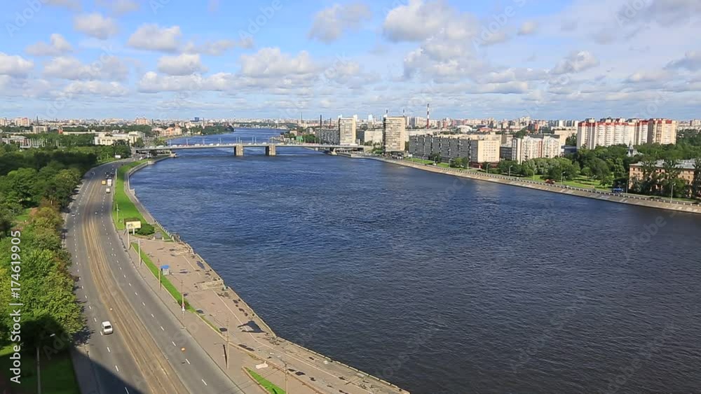 Day view of the embankment of the river Neva, Saint Petersburg, Russia. Day view of the embankment of the river Neva, Saint Petersburg, Russia.