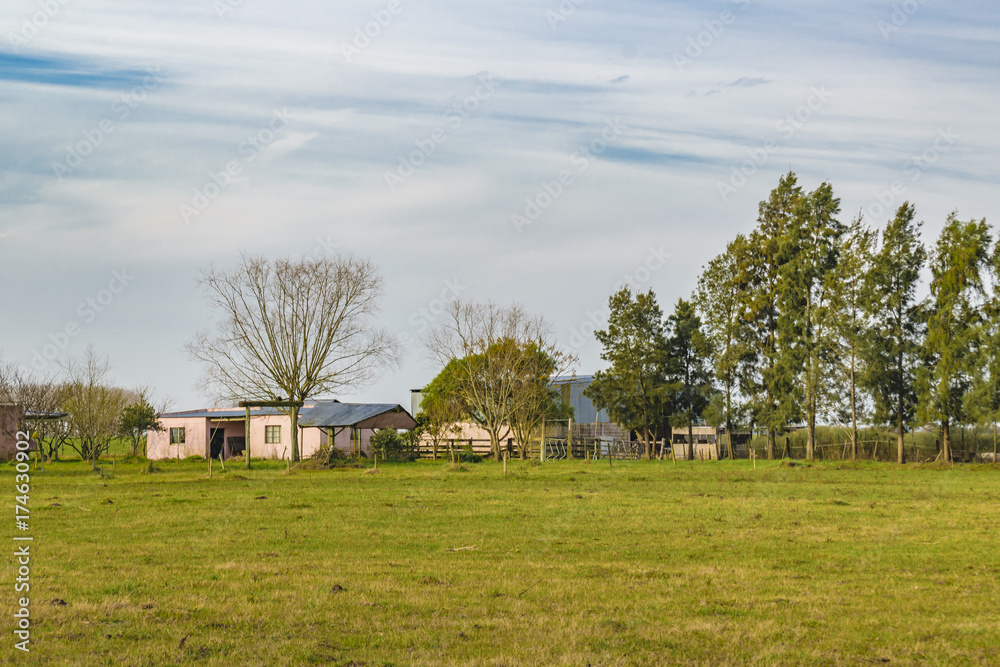 Rural House Landscape Scene, Uruguay