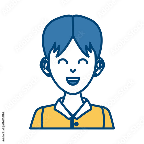 Young man cartoon icon vector illustration graphic design