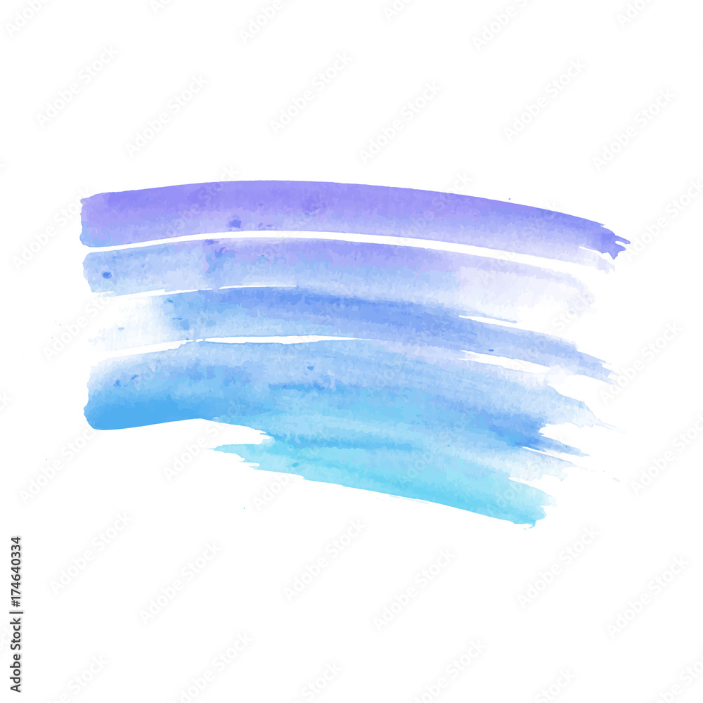 Fototapeta premium Wektor ręcznie rysowane plama pędzla akwarela. Kolorowy malowany obrys. Akwarela szczotkowane tło.