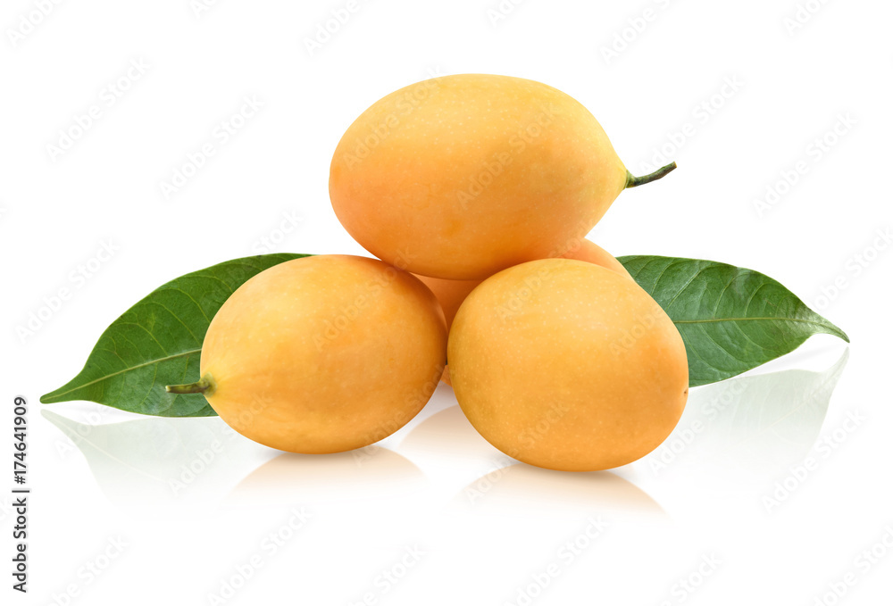 Sweet marian plum on white background. Sweet marian plum on white background.
