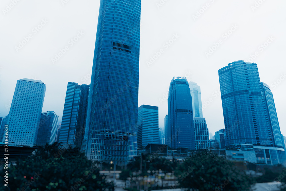 architectural complex against sky in downtown hong kong,china. architectural complex against sky in downtown hong kong,china.