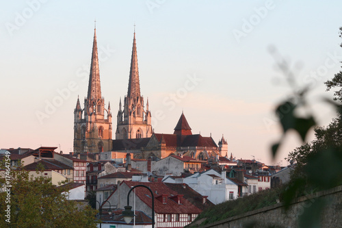 cathedral of bayonne at sunrise