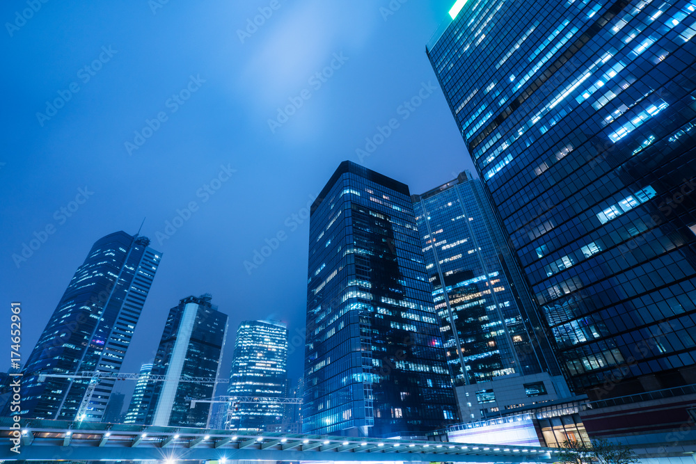 architectural complex against sky in downtown shanghai,china. architectural complex against sky in downtown shanghai,china.