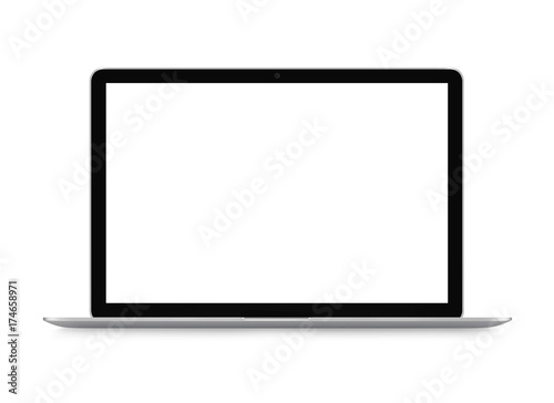 Laptop Isolated on White Background.