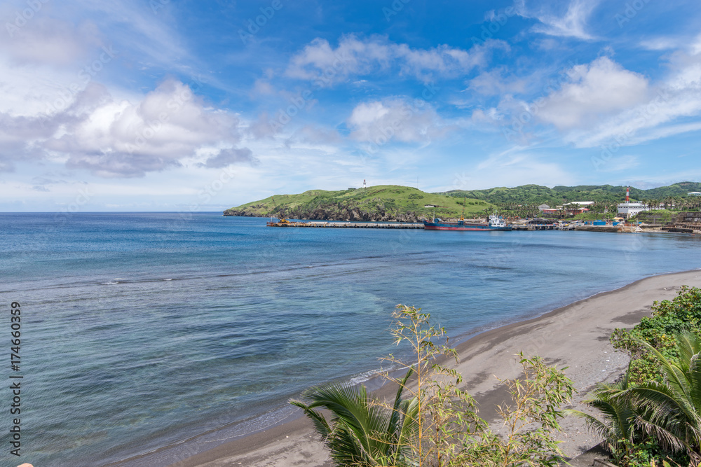 Fototapeta premium Basco port and beach in Batanes