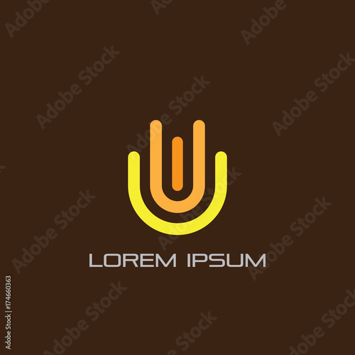 abstract letter u business logo