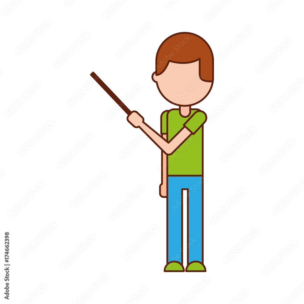 teacher with pointer showing lesson teacher with pointer showing lesson