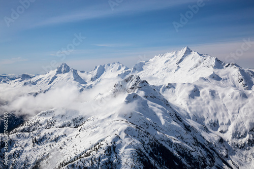 Aerial landscape view of Tantalus Range. Taken near Squamish North from Vancouver, British Columbia, Canada. © edb3_16