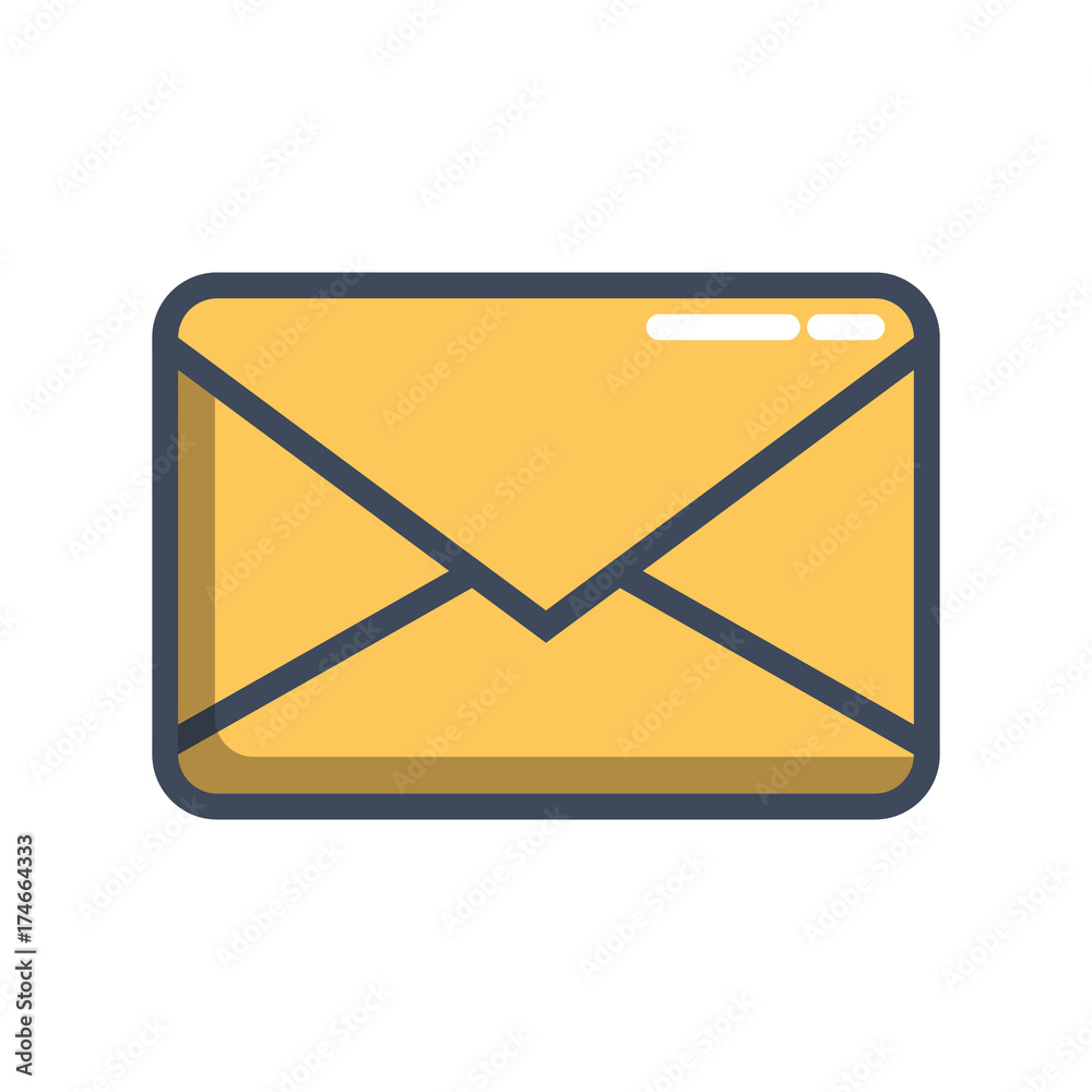 envelope icon over white background vector illustration envelope icon over white background vector illustration