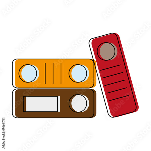 document folders icon over white background vector illustration