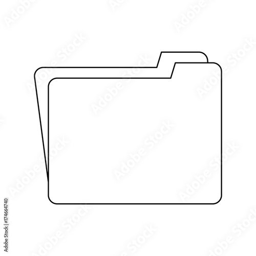 document folder icon over white background vector illustration