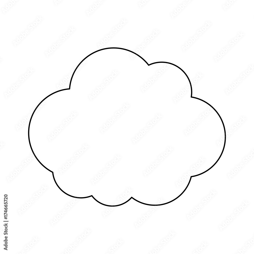 cloud icon over white background vector illustration cloud icon over white background vector illustration