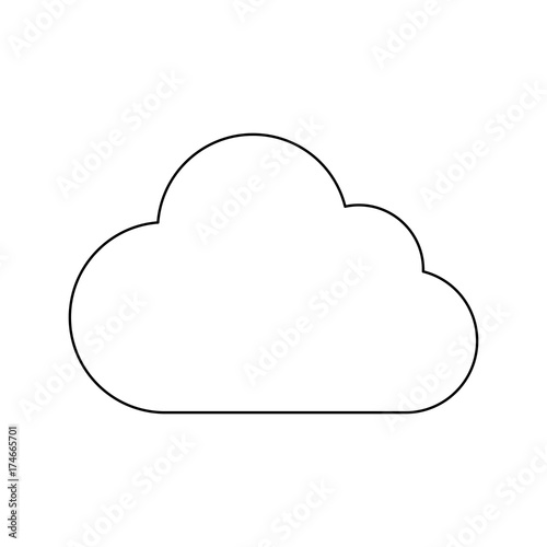 cloud icon over white background vector illustration