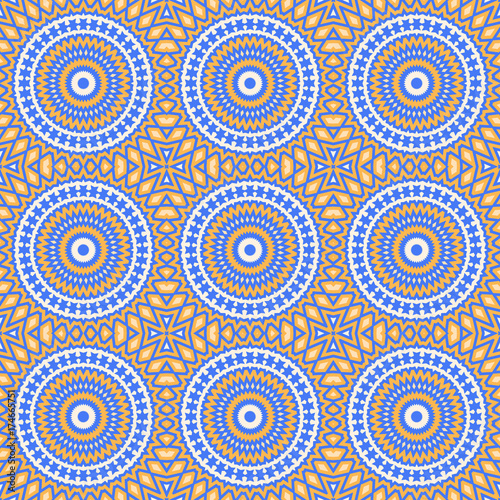 Seamless pattern in arabic style. Muslim, japanese, eastern, oriental , bright colorful background.