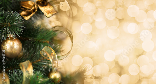 Christmas tree branch with ...