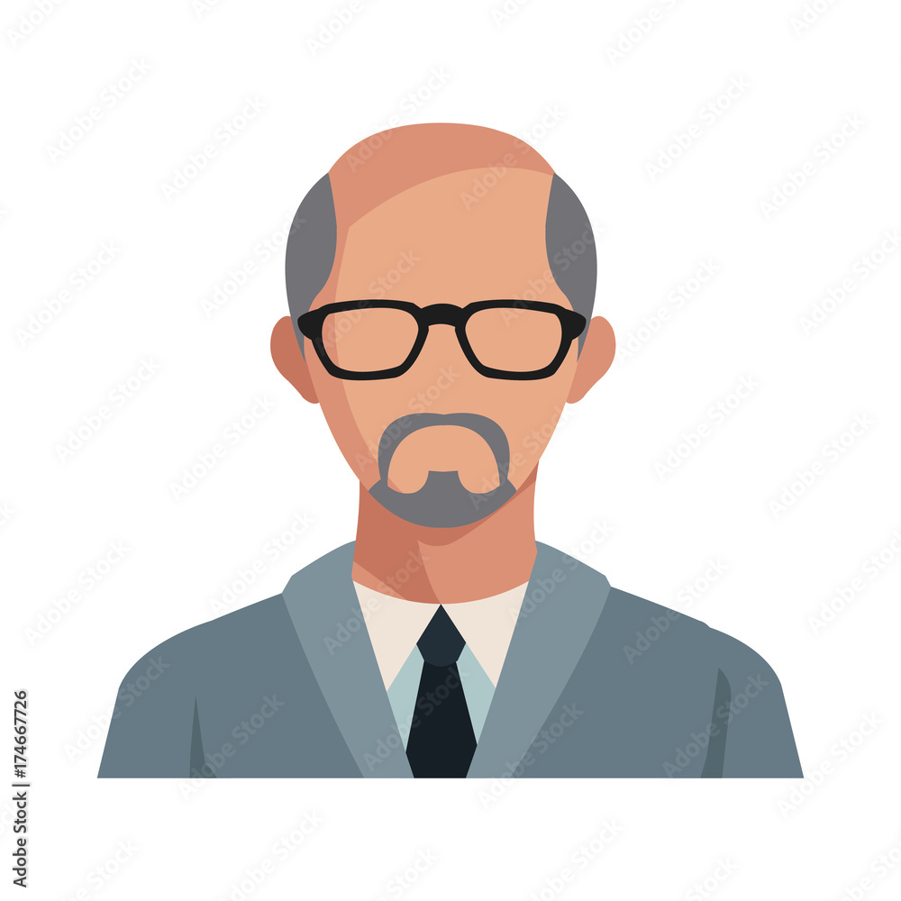 Businessman avatar cartoon icon vector illustration graphic design