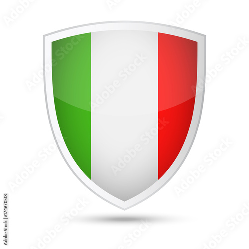 Free Download Italy Flag Vector Shield Icon - GFXLoad