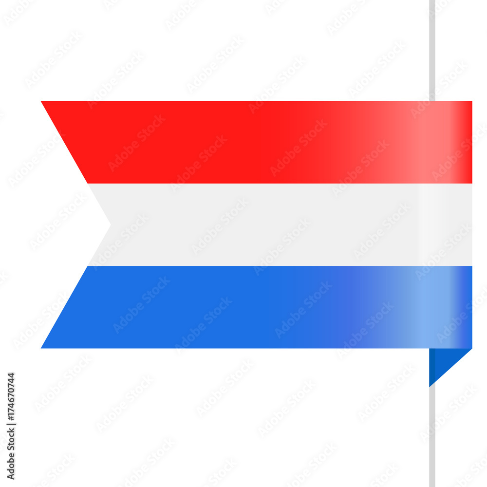 Netherlands Flag Vector Bookmark Icon