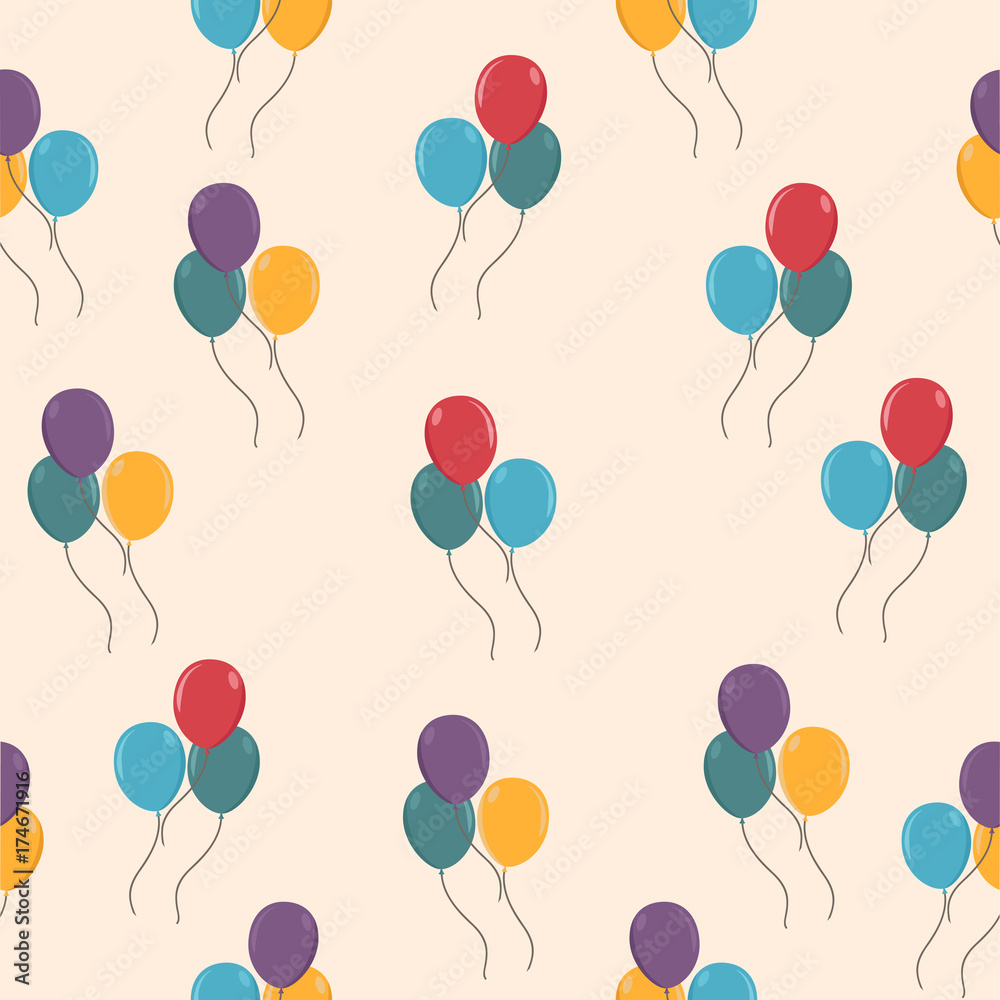 colorful balloons pattern