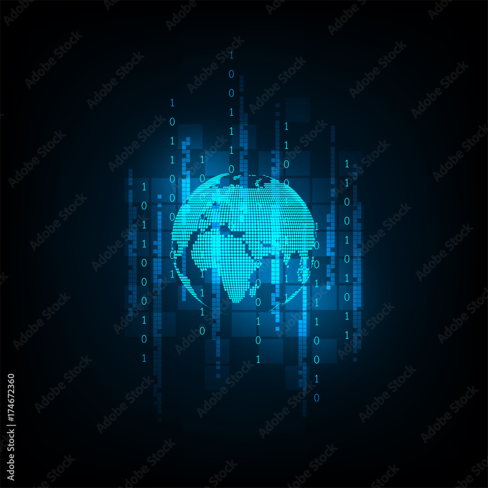 The world in the concept of digital. The world in the concept of digital.