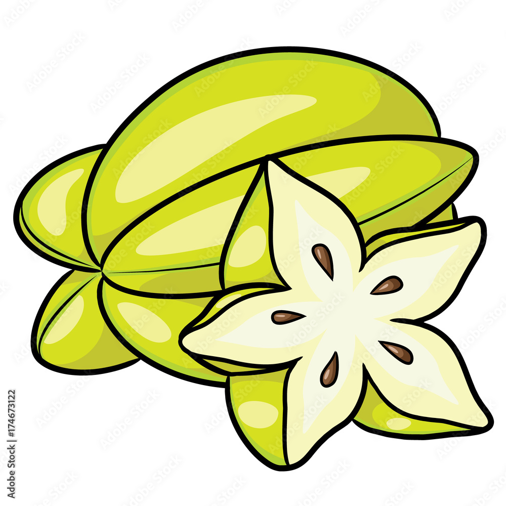 Starfruit Cartoon Illustration Of Cute Cartoon Starfruit Stock Vector starfruit-cartoon-illustration-of-cute-cartoon-starfruit-stock-vector