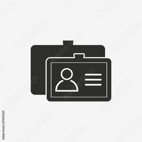 Identification card vector icon.