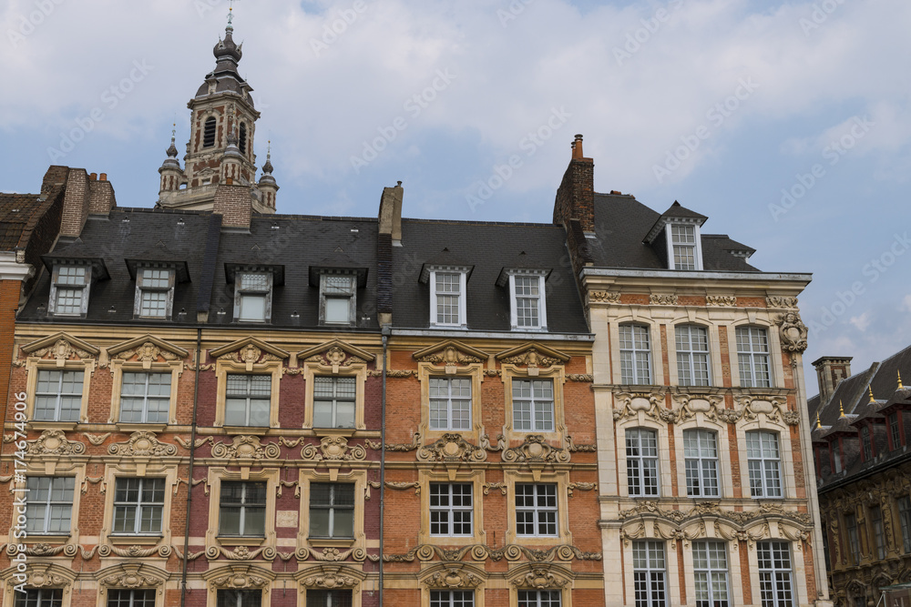 Les façades flamandes des maisons du vieux Lille