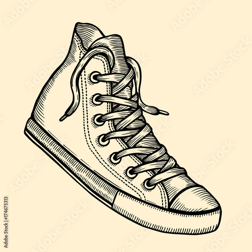illustration with sneakers.