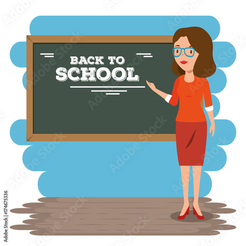 back to school teacher teaching to her students