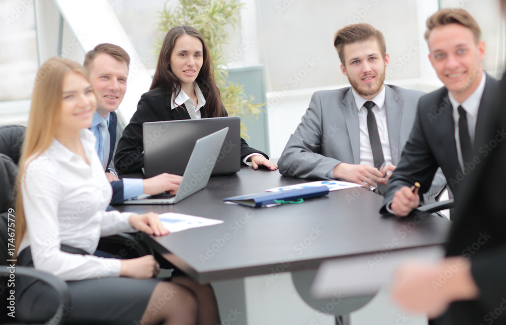 portrait of successful business team at the workplace portrait of successful business team at the workplace