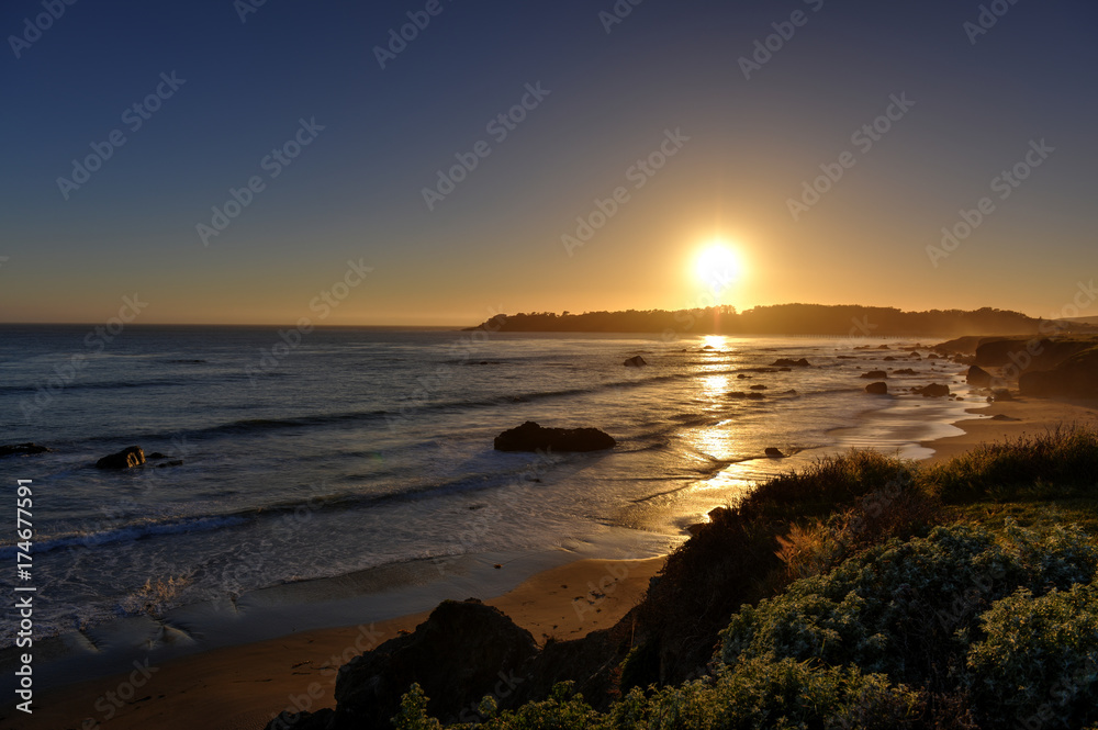 Sunset on the beach  (CA-1)