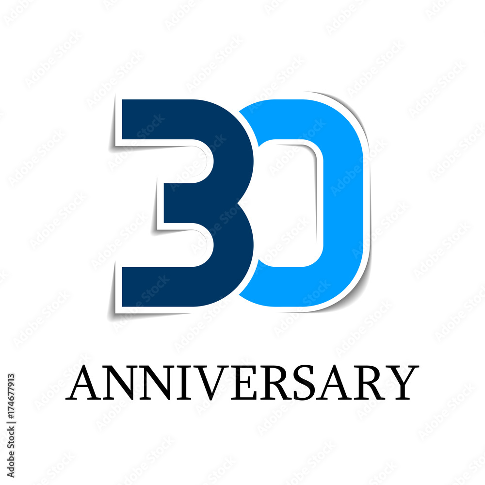 30 anniversary sticker number icon vector 30 anniversary sticker number icon vector
