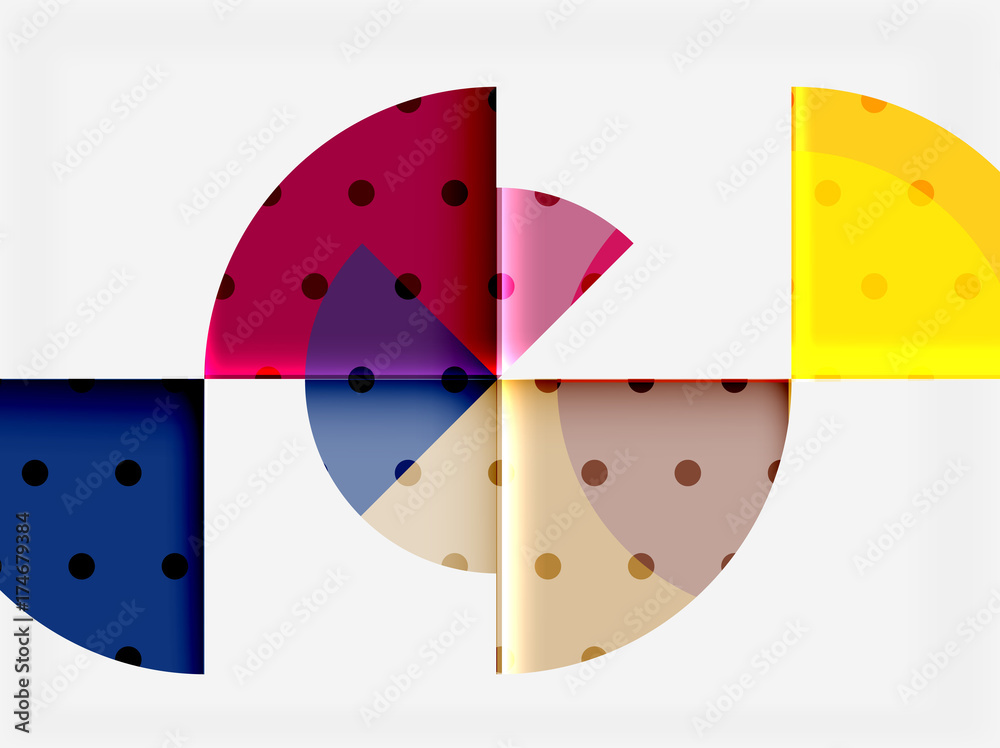 Circle elements on black background Circle elements on black background