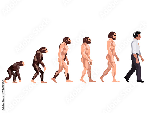 Evolution from monkey to dancer