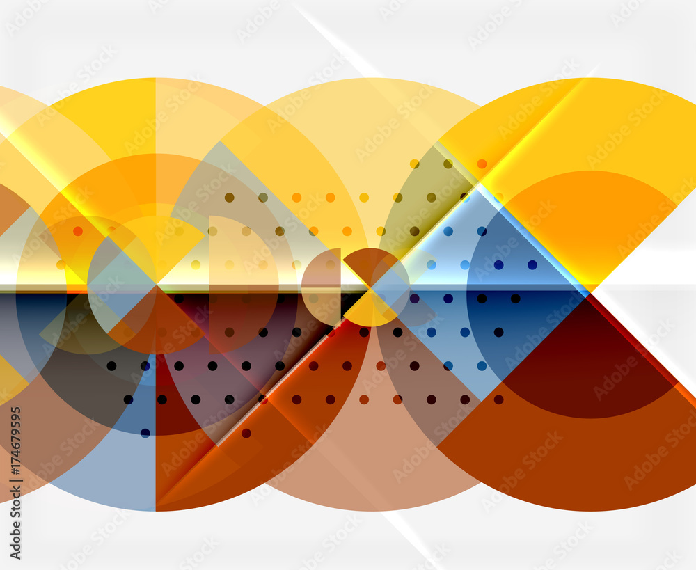 Circle elements on black background Circle elements on black background